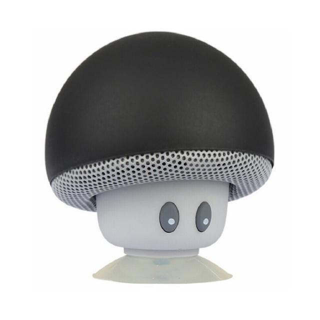 (Black) Mini nấm Bluetooth loa-sáng tạo mini cá»c hút di Äá»ng loa thông minh cho Äiá»n thoại-qua biên giá»i phim hoạt hình quà tá