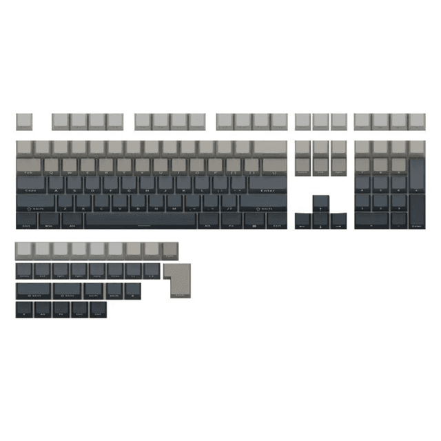 Keycap Keyboard Black Grey 136 Keys Backlit Mechanical Switch Side Printed Keyboards & Keypads