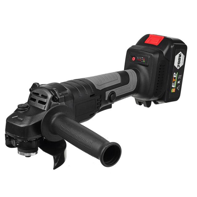 (Two Batteries, US Plug) 298VF 100mm/125mm 100mAh Brushless Cordless Angle Grinder Polishing Cutting Grinding Tool