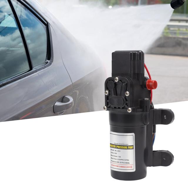 Water Pressure Diaphragm Pump Self Priming Diaphragm Pump High Pressure Water Pump for Outdoor RL 2201 12V