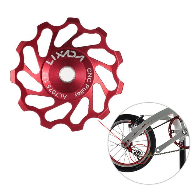 Lixada MTB Road Bike Ceramic Pulley 7075 Aluminum Alloy Rear Derailleur 11T Guide Cycle Ceramics Bearing Jockey Wheel
