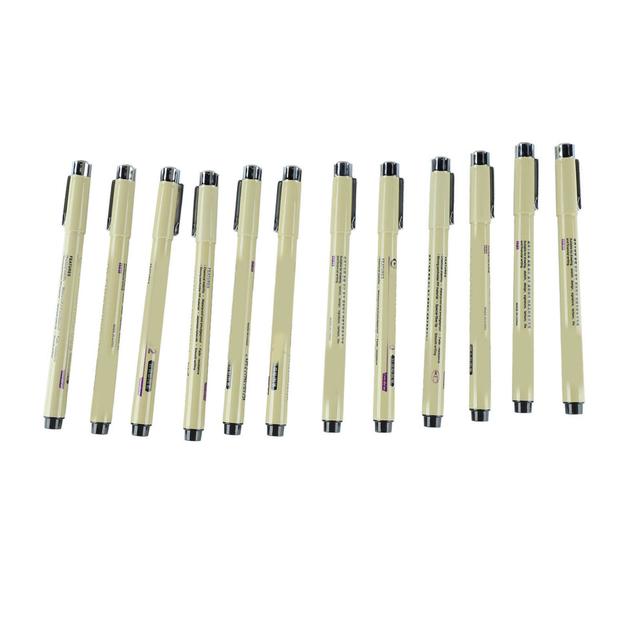 12pcs Waterproof Fine Tip Pens Quick Drying