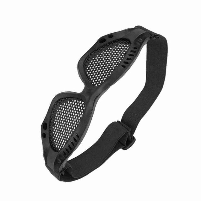 Kids' Metal Mesh Eye Protective Glasses Adjustable Black Strap 80g