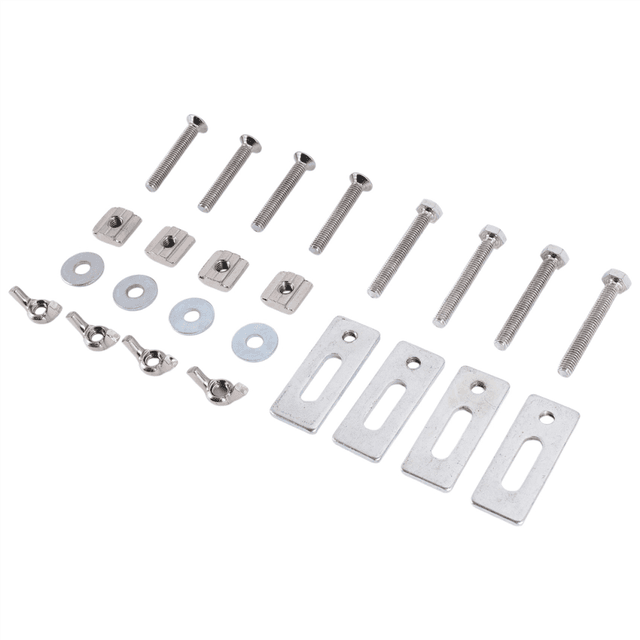 4Pcs T-Track Mini Hold Down Clamp Kit with Iron Ma