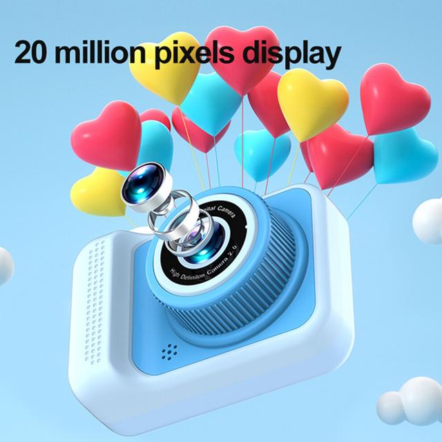 Dual Lens Kids Camera 20MP 4X Zoom 2.0in IPS Screen Built-in Games