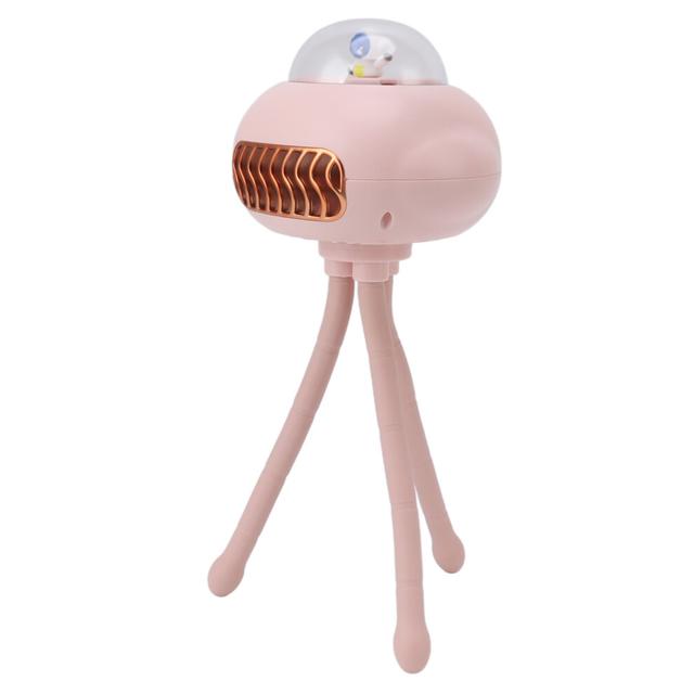 Handheld Bladeless Pink Portable Fan 3.7V 2000mAh USB Rechargeable