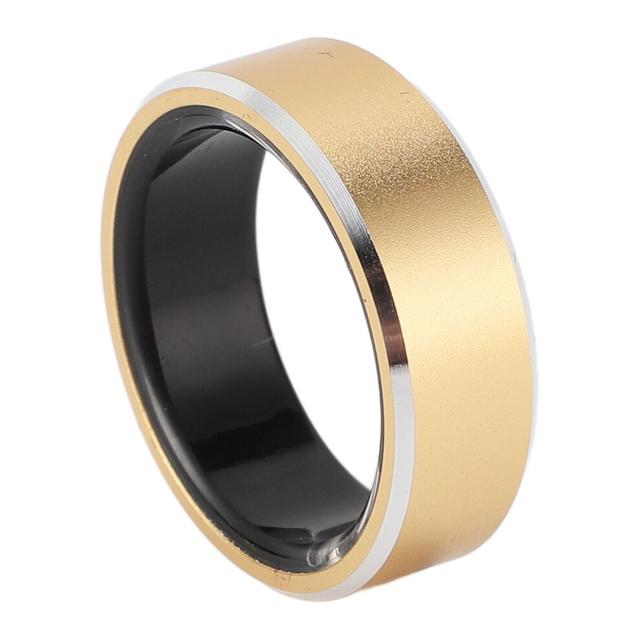 Golden Smart BT Ring for Fitness & Gesture Control, IP68, Size 9