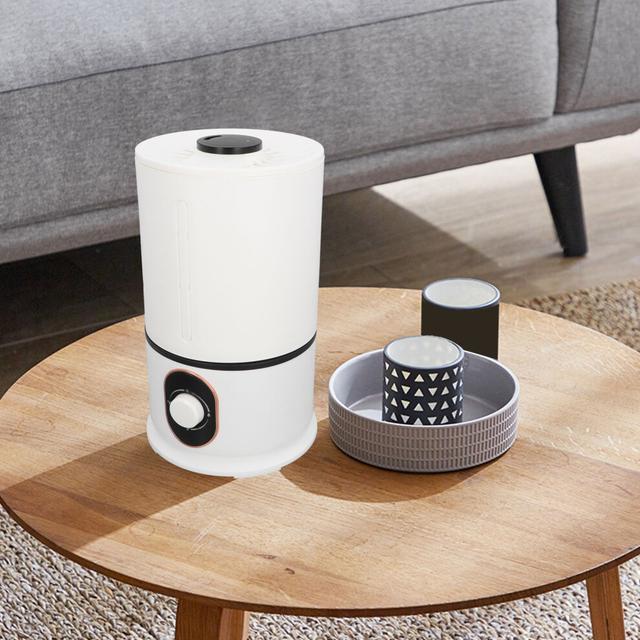 4L Quiet Room Humidifier, Adjustable Mist, 32x19cm, White