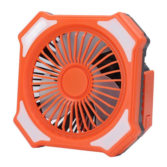 Rechargeable Portable Fan with LED, 10,000mAh Battery, 3G & LightingâOrange Black