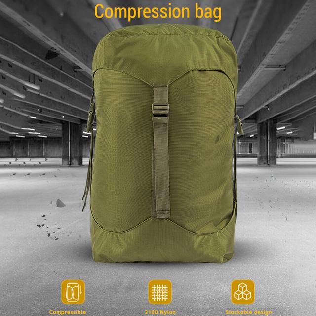 Heavy-duty 36L Waterproof Compression Sack for Camping & Hiking, Green
