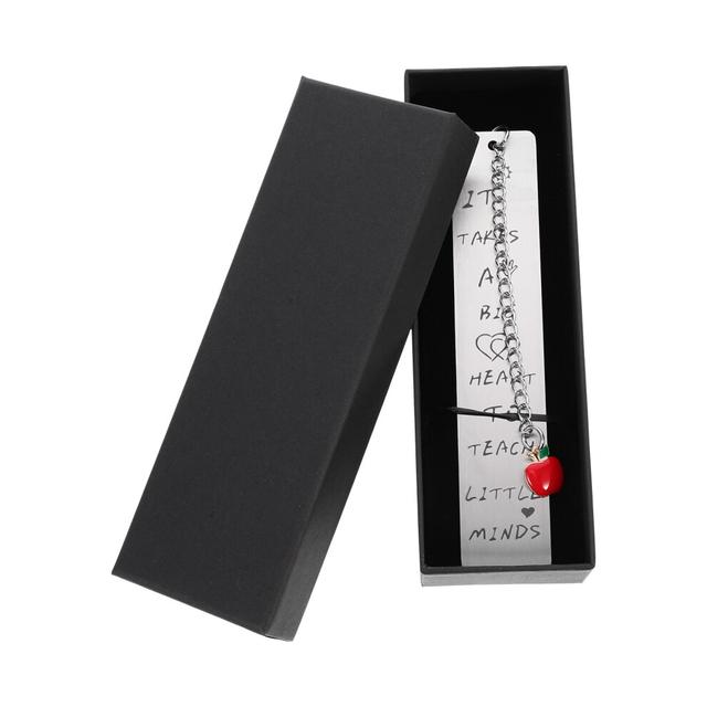 Bookmark Red Heart-Shaped 1set 5.1x0.8x0.1in Stainless Steel