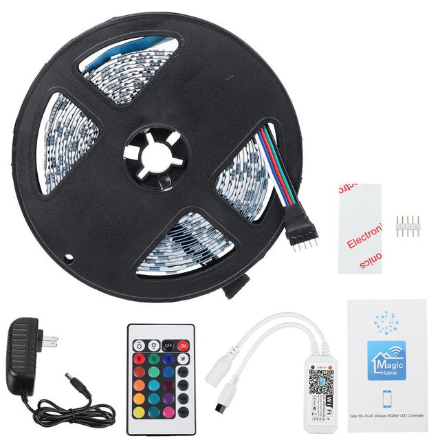 (Waterproof, EU Plug) RGBW Flexible LED Strip Light DIY Decorative Home Lamp+Controller+Remote Control