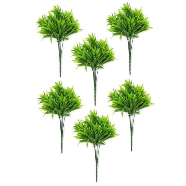 Pack of 6 x 30cm Fire Resistant Foliage Mini Leaf Stem