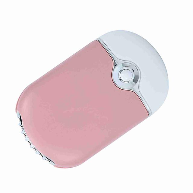 Pink USB Mini Fan with Rechargeable Battery for Eyelash Glue Drying