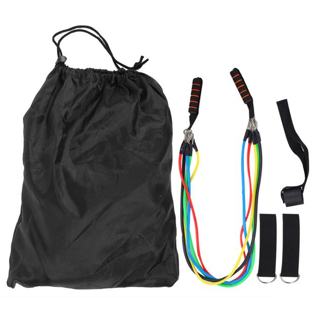 11pcs Elastic Tension Resistance Band Fitness