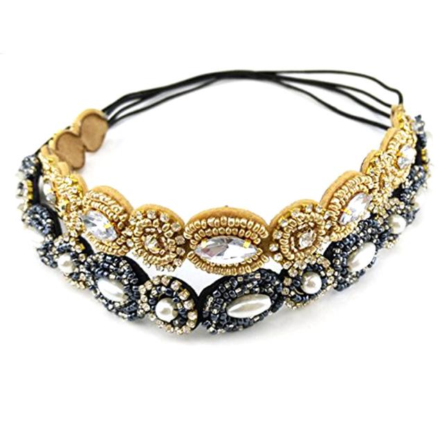 2pcs Bling Headbands Crystal Stretch Headbands