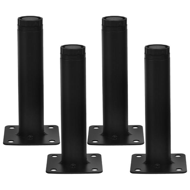 4pcs Black Metal Furniture Support Legs For Diy Projects And