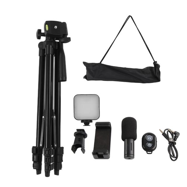 Video Recording Equipment with Tripod Mic LED Fill