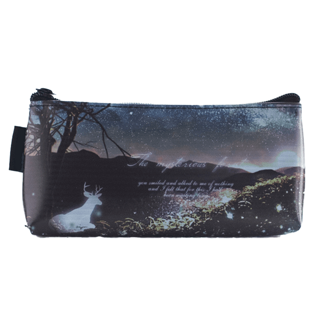 Pencil Bag Pen Cases,Leather Students Stationery Pouch Zipper Bag for Pens, Pencils