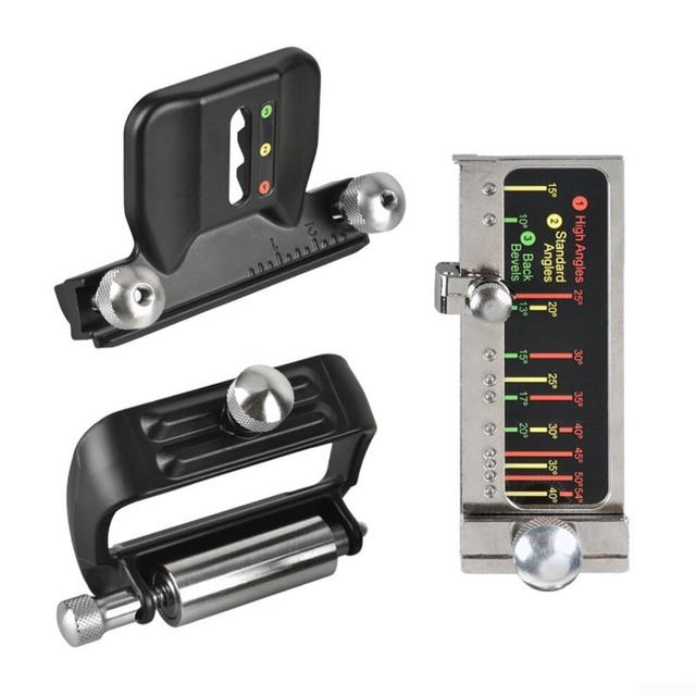 Woodworking Sharpening Guide Tool Adjustable Angle Honing Holder For Chisels Planes Knives Aluminium Alloy Construction Widened Roller