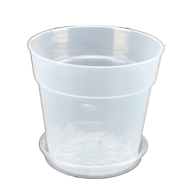 Root Inspection Enabled Transparent Orchid Pots, Clear Plant Pots with Sunlight Exposure for Roots, Breathable Plastic Flower Plant Pots with Sturdy P