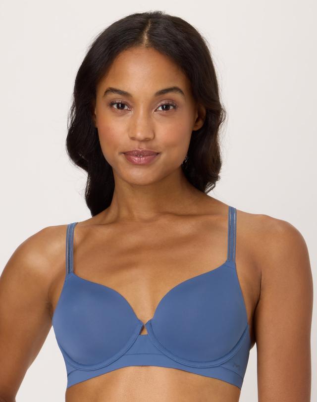 Maidenform Barely There Full Coverage Underwire Bra Dungaree Blue 34C Women's