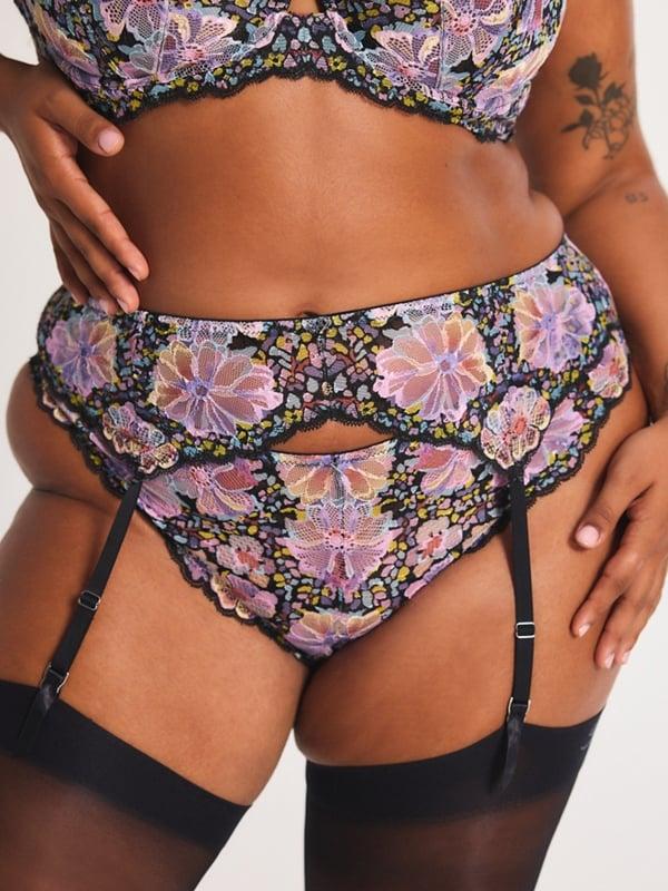 Savage X Field Of Flowers Suspender Belt