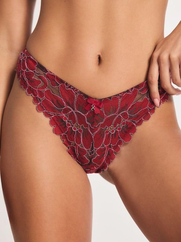 Floral Corded Lace Brazilian Panty