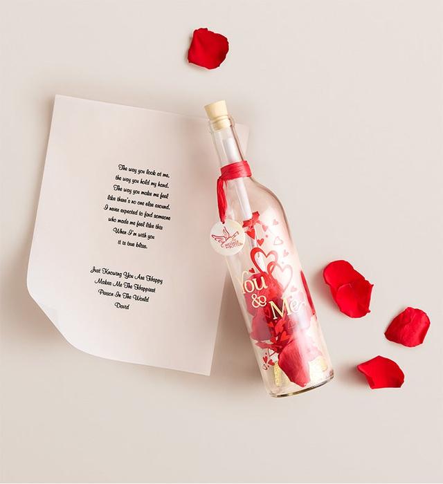 1-800-Flowers Everyday Gift Delivery Message In A Bottle 'You & Me' New Love Scroll