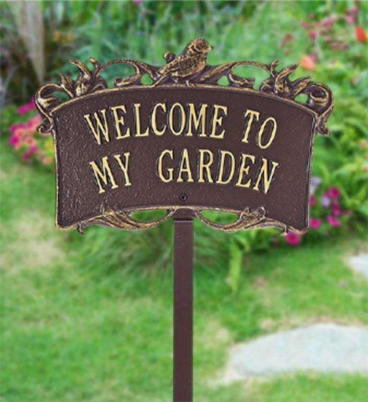 1-800-Flowers Home Decor Outdoor Garden Outdoor Garden Decor Delivery Welcome Garden Sign