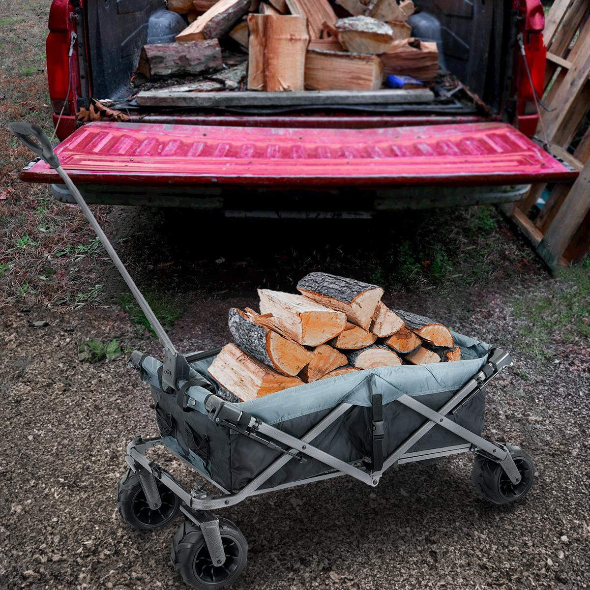 All-Terrain Folding Wagon - Black/Gray