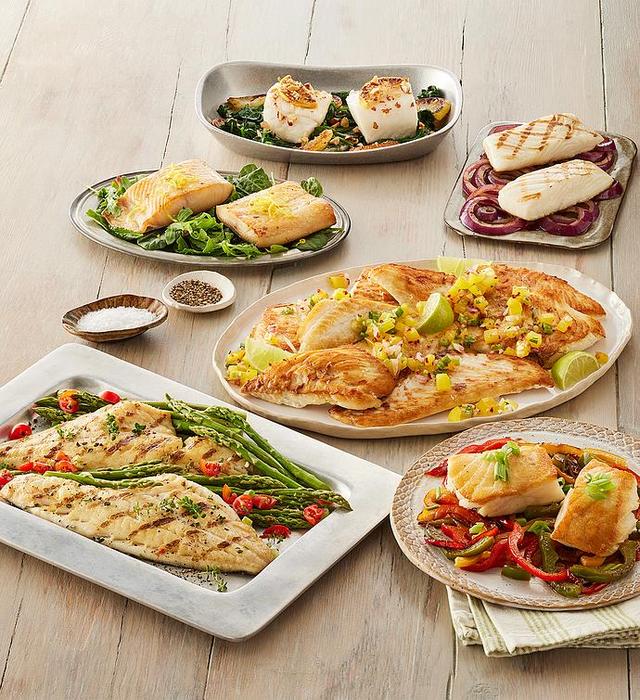 Deluxe Wild White Fish Sampler, Skinless, Boneless, Food Gourmet Seafood | Vital Choice