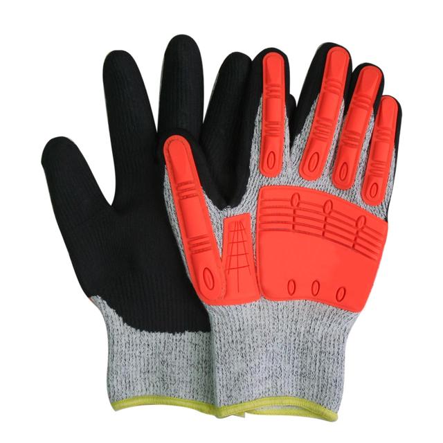 Samco Hi-Vis TPR Impact Pro Knit Glove (Pair) | Gray/Orange | M