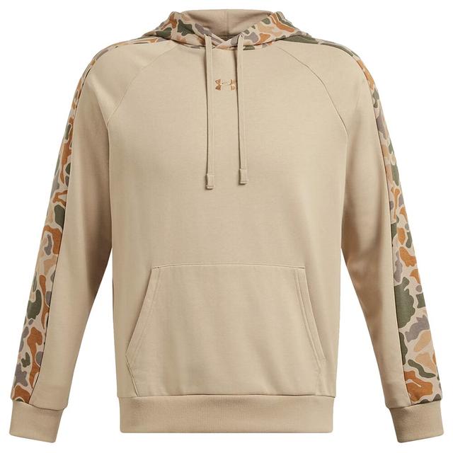 Under Armour Rival Fleece Camo Blocked Hoodie City Khaki/Camel 1388087-299, Medium