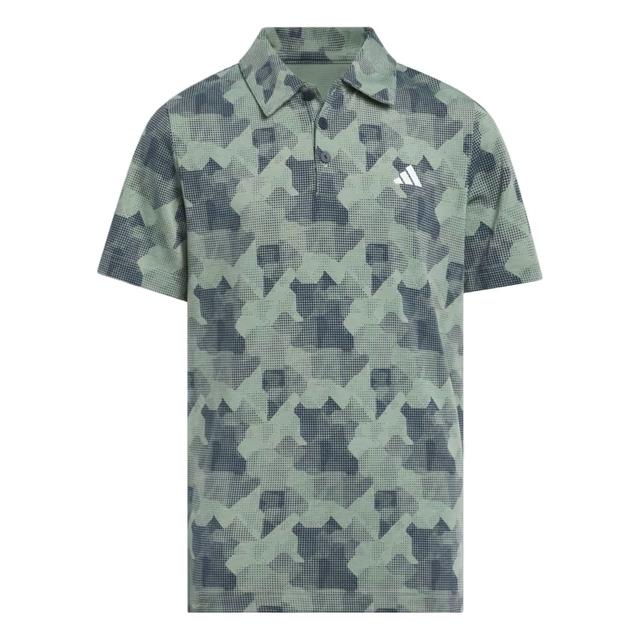 Adidas Golf Juniors Boys Printed Scripted Polo