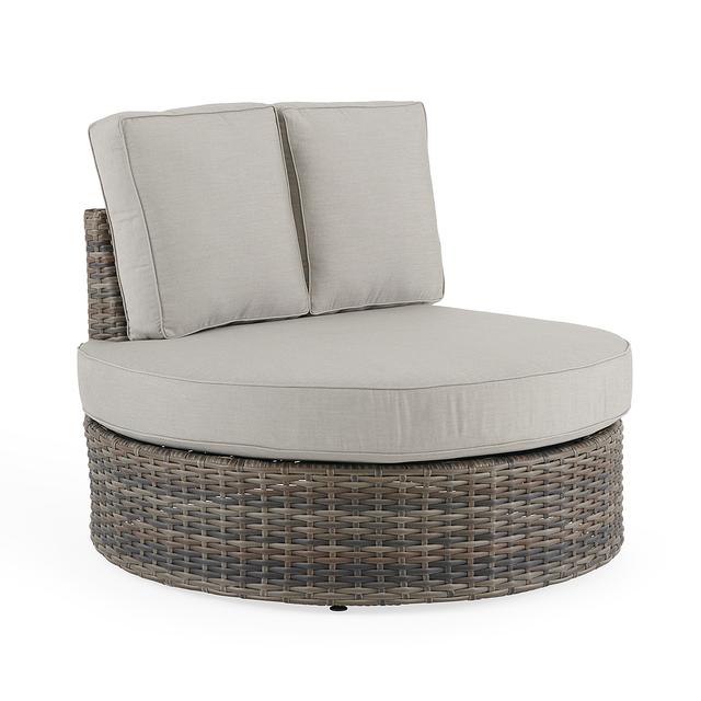 San Lucas Outdoor Wicker Cuddle Bed Sectional with Sunbrella Cushions