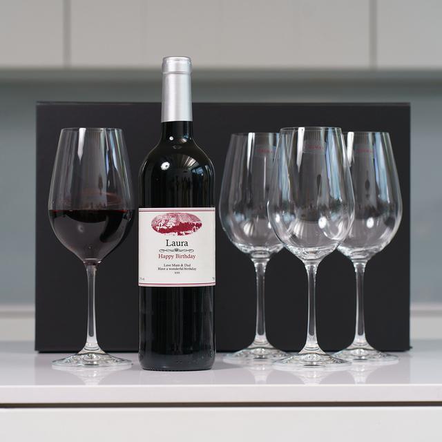 Personalised Wine & Crystal Glasses
