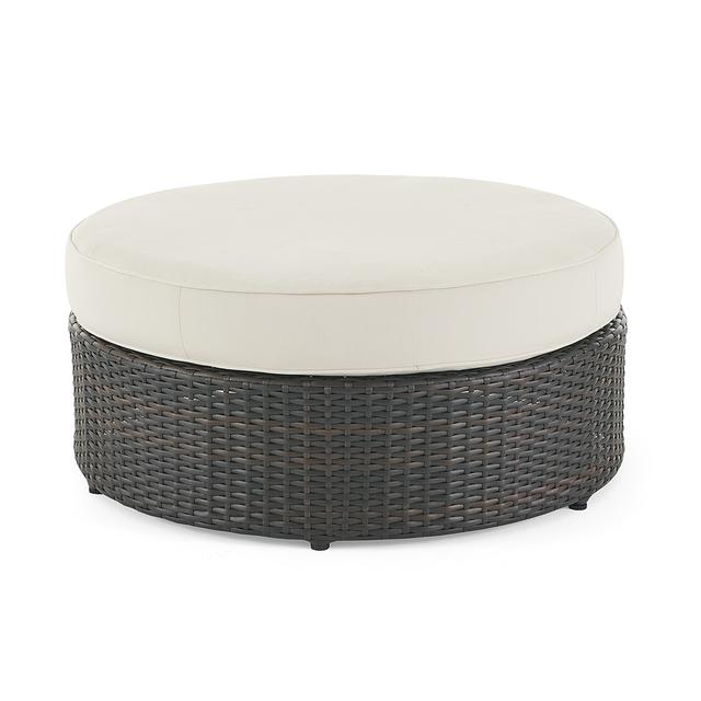 San Lucas Ivory 42 Inch Outdoor Wicker Ottoman