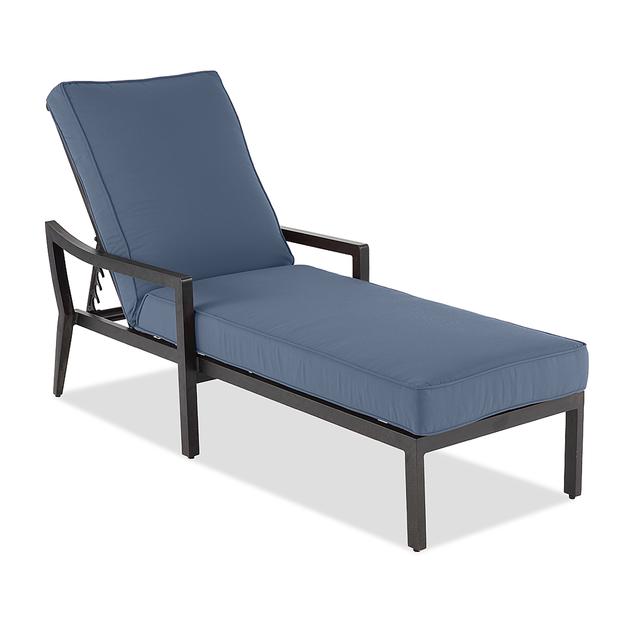 Hill Country Aged Bronze Aluminum with Cushions Chaise Lounge - (Spectrum Denim)