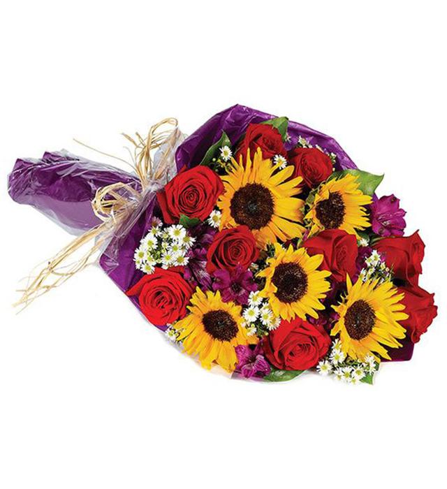 Large Thinking of You Bouquet with Sunflowers and Roses