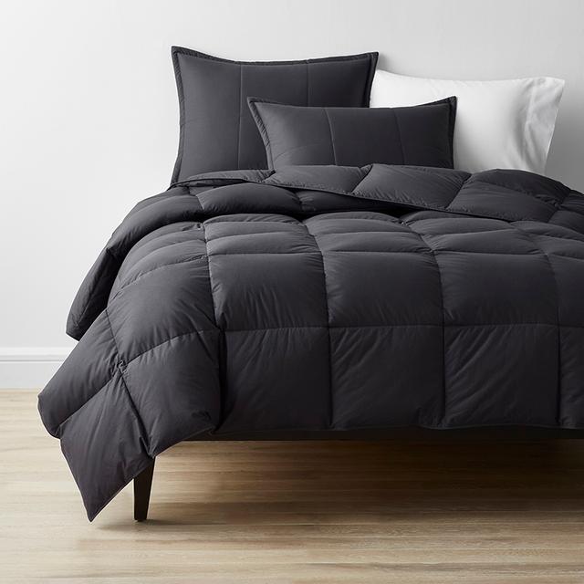 Premium Down Medium Warmth Comforter - Charcoal Gray, Size Twin, Cotton | The Company Store