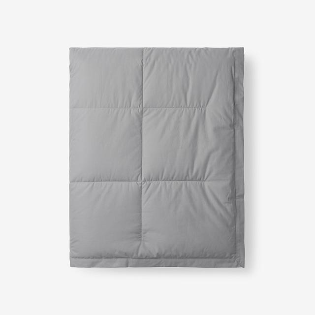 Premium LoftAIRE™ Down Alternative Throw Blanket - Light Gray, Size 50 In. X 70 In., Cotton, Medium Warmth | The Company Store
