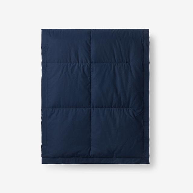 Premium Down Throw Blanket - Navy Blue, Size 50 In. X 70 In., Cotton | The Company Store