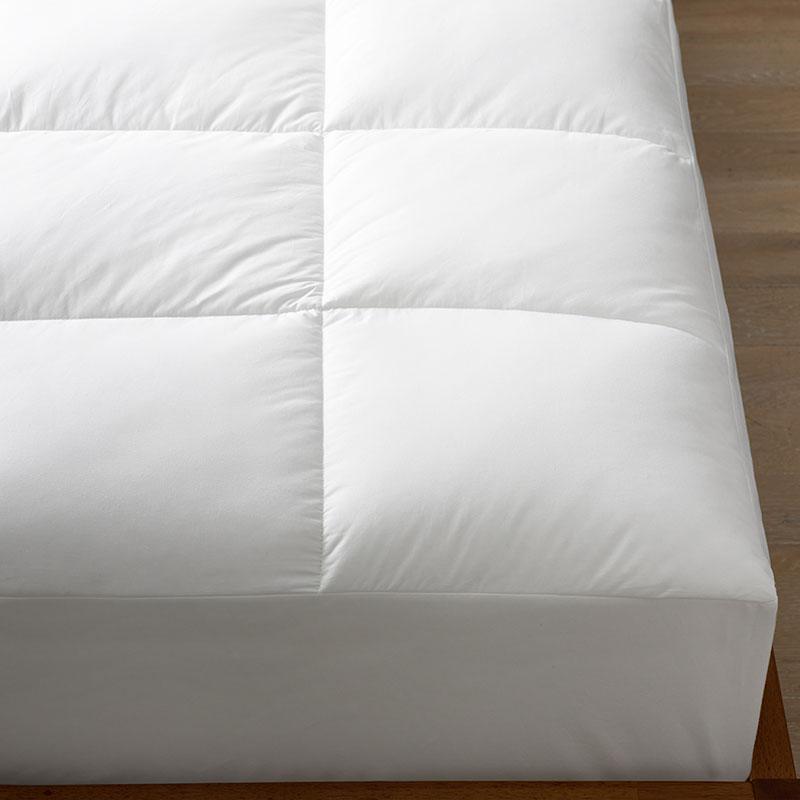 Premium LoftAIRE Ultra™ Down Alternative Mattress Pad - White, Size Queen, Cotton | The Company Store
