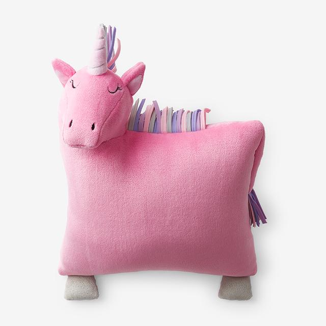 Plush Character Pillow - Unicorn, Size S18, Fleece, Animals Whimsy | The Company Store