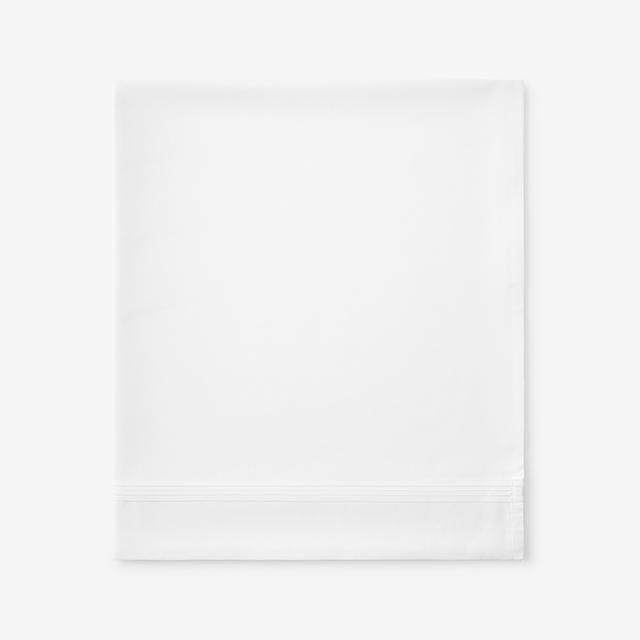 Premium Smooth Egyptian Cotton Sateen Flat Bed Sheet - White, Size Twin | The Company Store