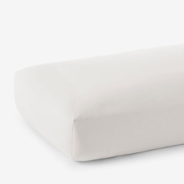 Premium Ultra-Cozy Cotton Velvet Cotton Flannel Fitted Bed Sheet - Ivory, Size Twin XL | The Company Store