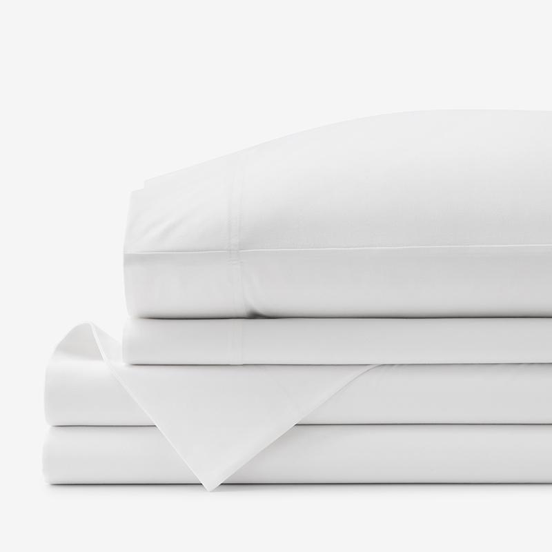 Brushed Cotton Sheet Set - White, Size Twin | The Company Store