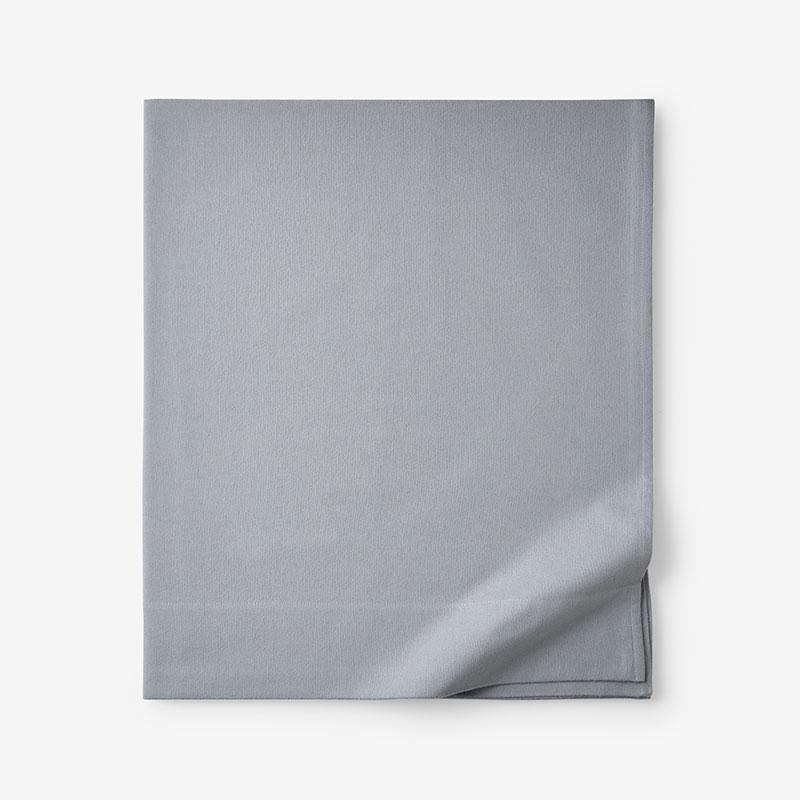 Classic Ultra-Cozy Cotton Velvet Flannel Flat Bed Sheet - Slate Gray, Size Queen | The Company Store