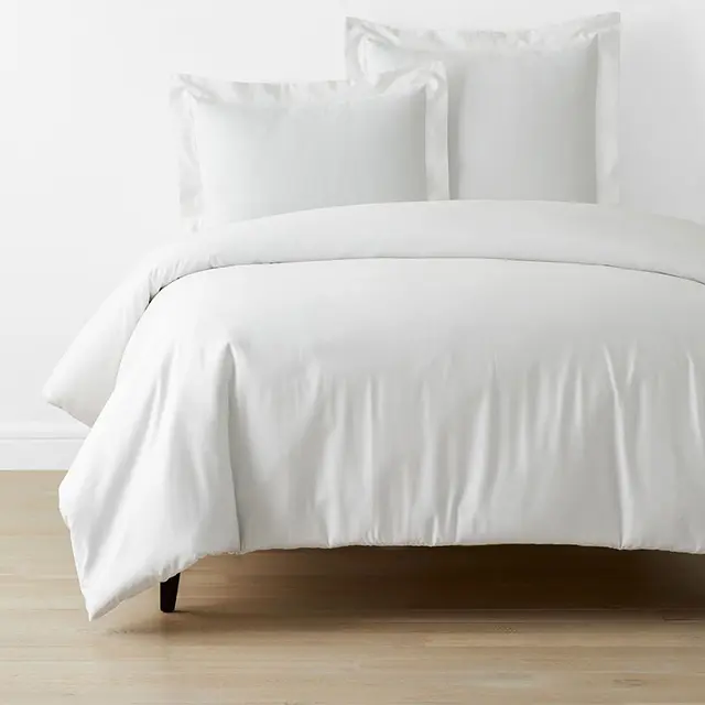 Classic Smooth Sateen Solid Duvet Cover - White, Size Full/queen | The Company Store